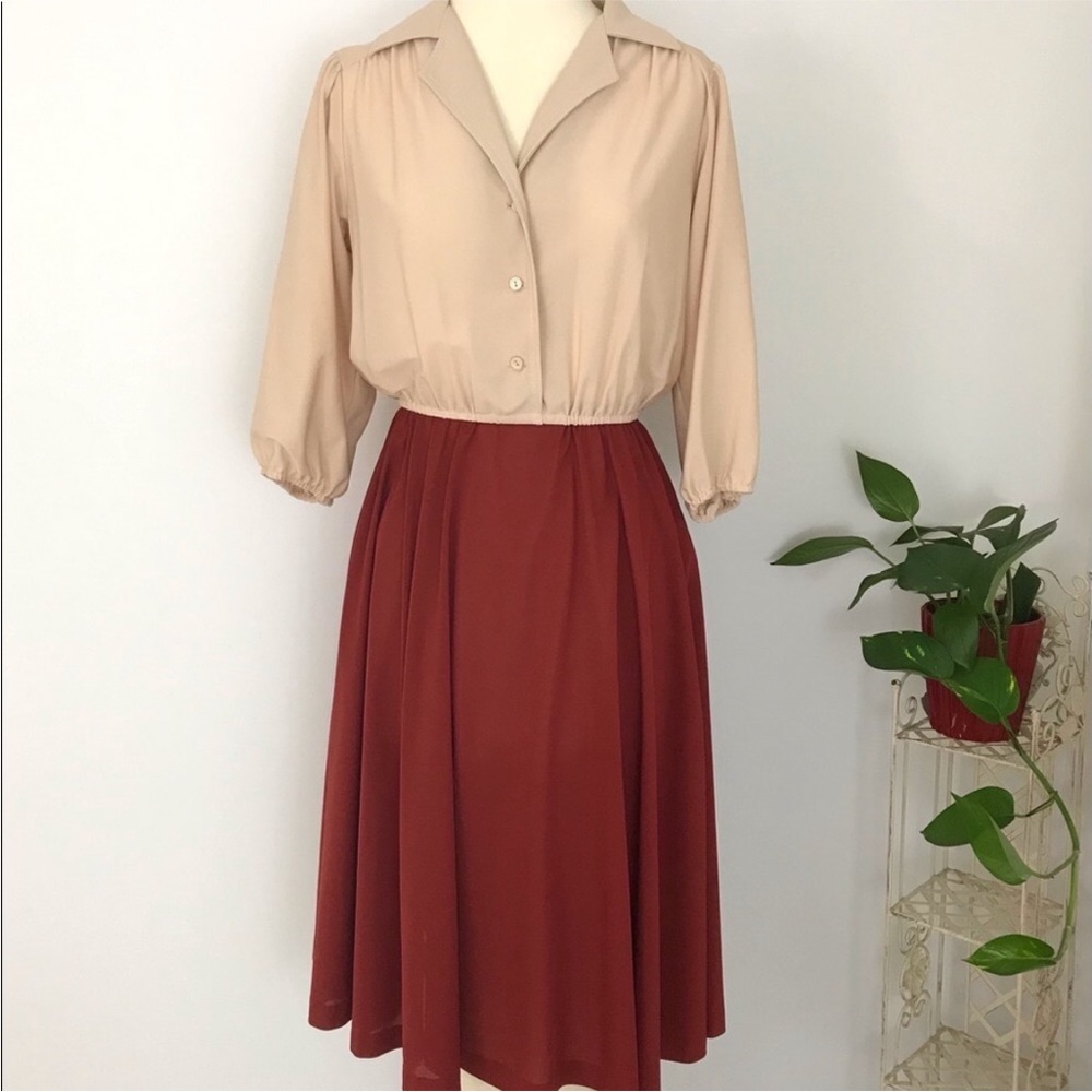 True Vintage 60s 70s Dress A Line Swing